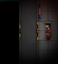 This is the door to the bitrunning room, for some reason theres a wall in the way of the door